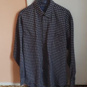 Men's Towncraft blue and white button down shirt